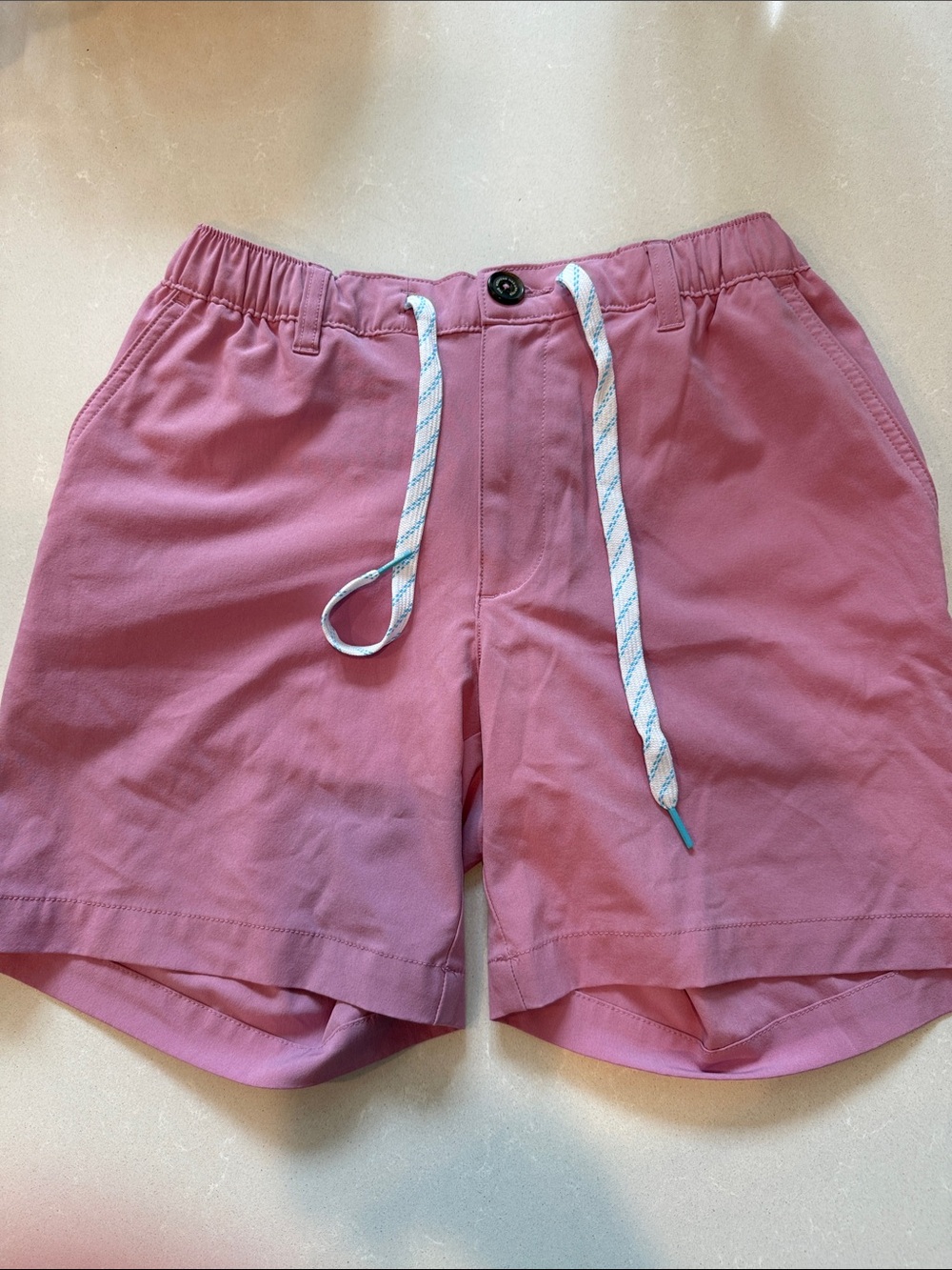 chubbies Rose Pink Elastic Drawstring Athletic Shorts